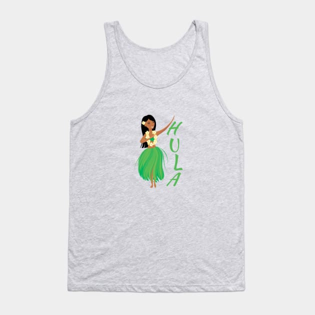 Hawaiian hula dancing girl. Tank Top by CraftCloud